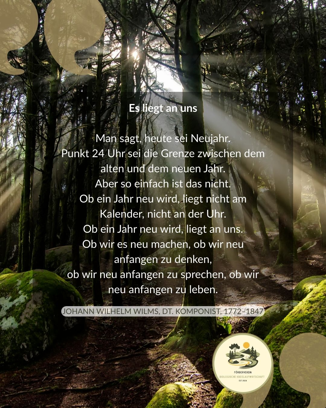 Ein neues Jahr beginnt – gemeinsam weitergehen